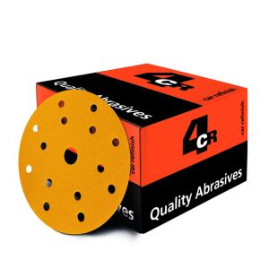 4CR 3050 SANDING DISC GOLD, 6 INCH, VELCRO, 15-HOLE