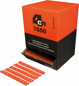 4CR 7650 S-Stick Rührstäbchen S-Form - ORANGE (Dispenser Box 500 Stk)