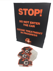 4CR 9800 STOP Schild für Ozonbehandlung (englisch) 6.9800.0002